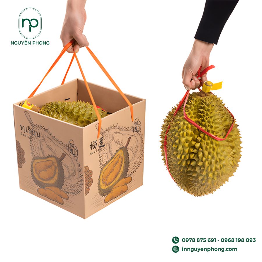 In túi giấy đựng sầu riêng giá rẻ