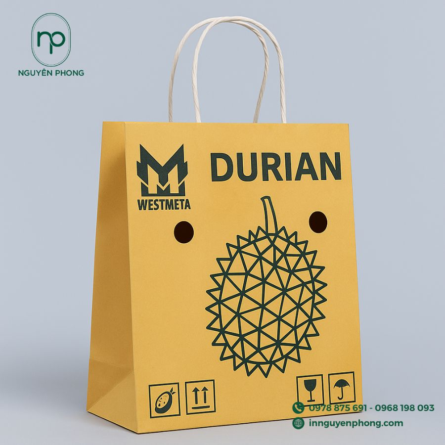 In túi giấy đựng sầu riêng giá rẻ