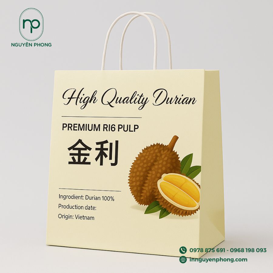In túi giấy đựng sầu riêng giá rẻ