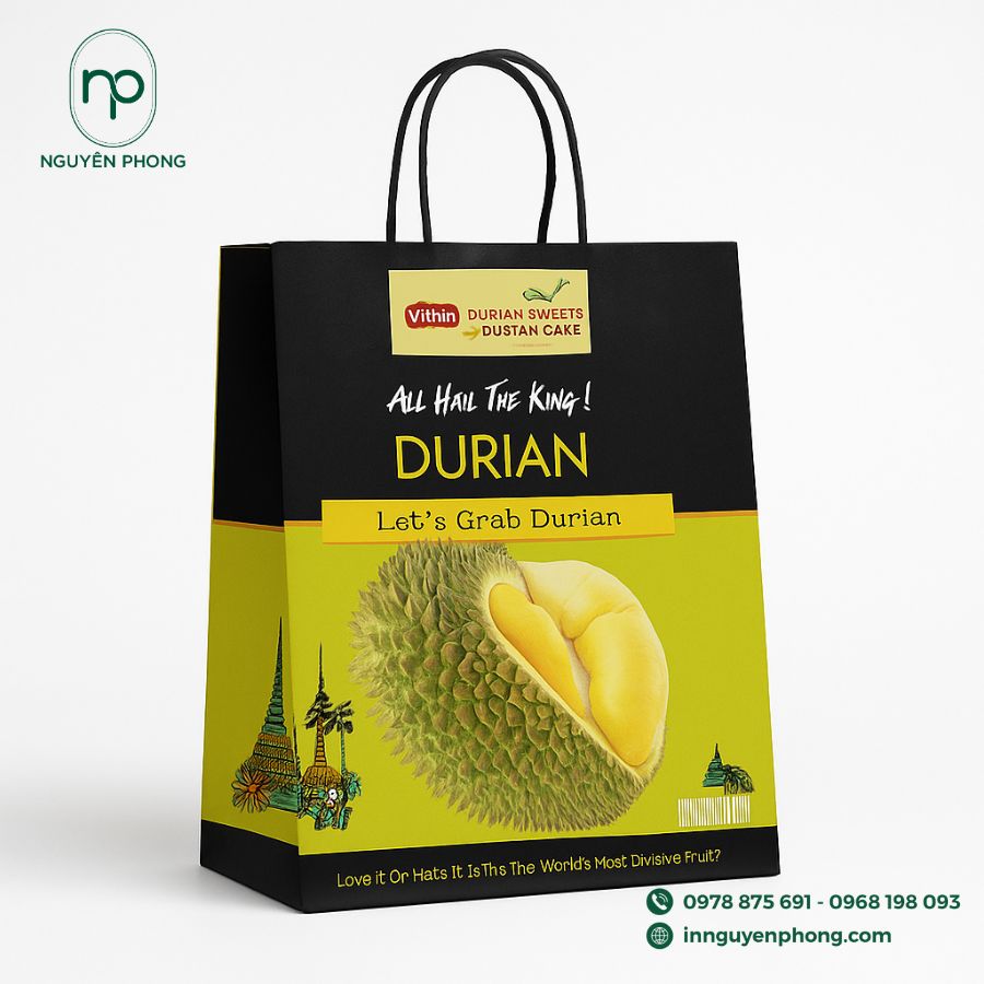 In túi giấy đựng sầu riêng giá rẻ
