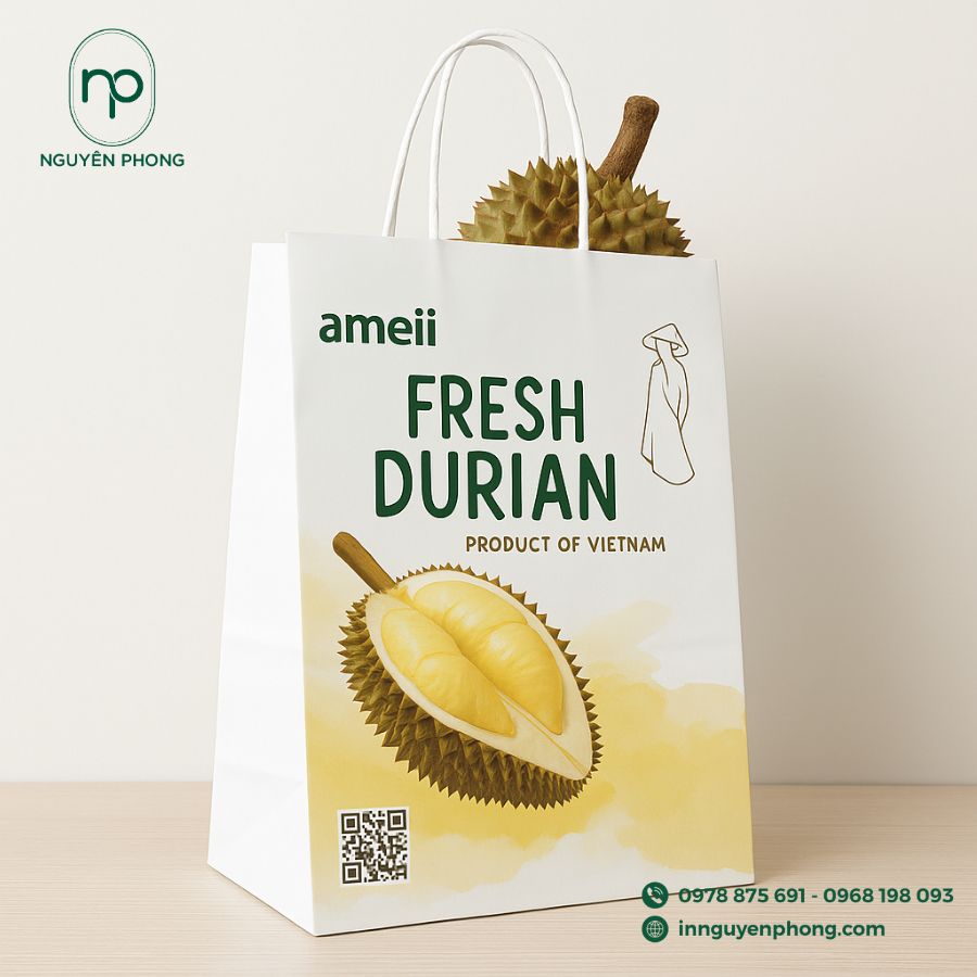 In túi giấy đựng sầu riêng giá rẻ