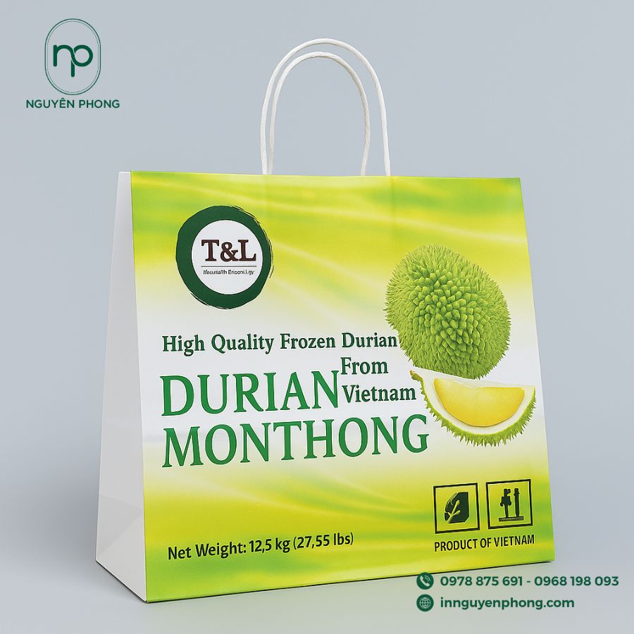 In túi giấy đựng sầu riêng giá rẻ