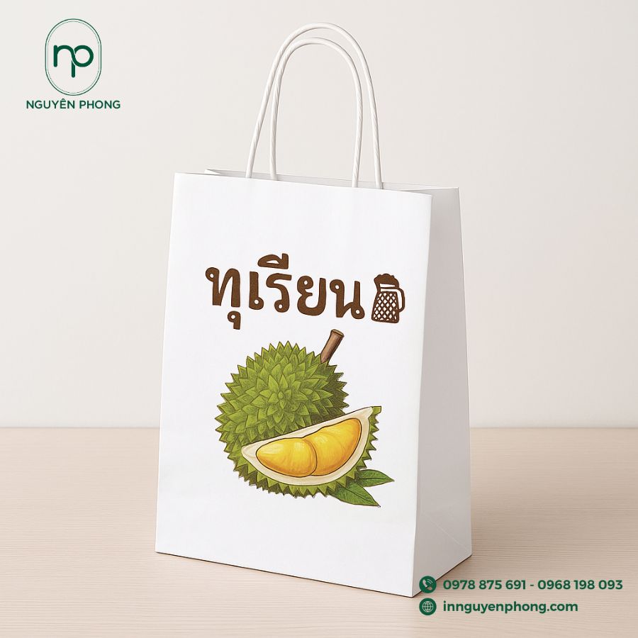 In túi giấy đựng sầu riêng giá rẻ