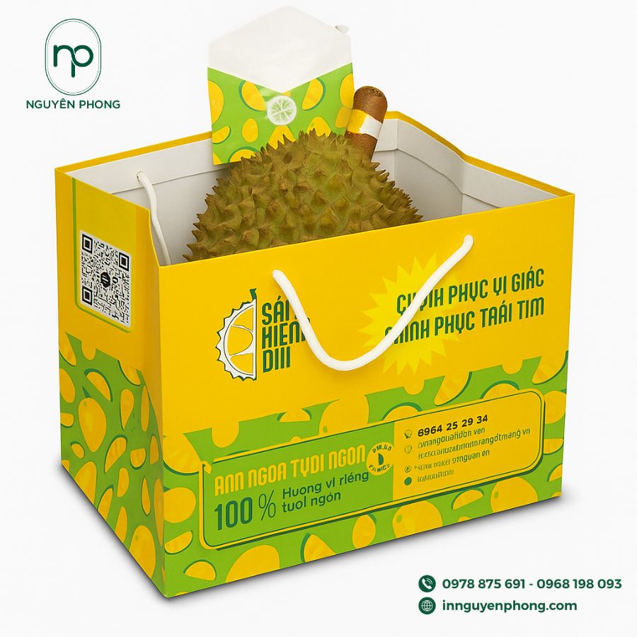 In túi giấy đựng sầu riêng giá rẻ