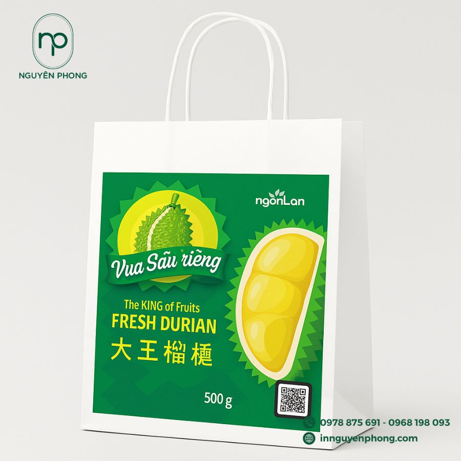 In túi giấy đựng sầu riêng giá rẻ