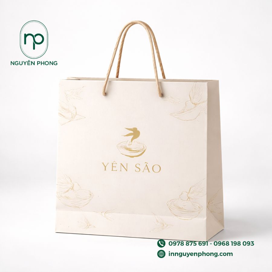 in túi giấy đựng yến sào