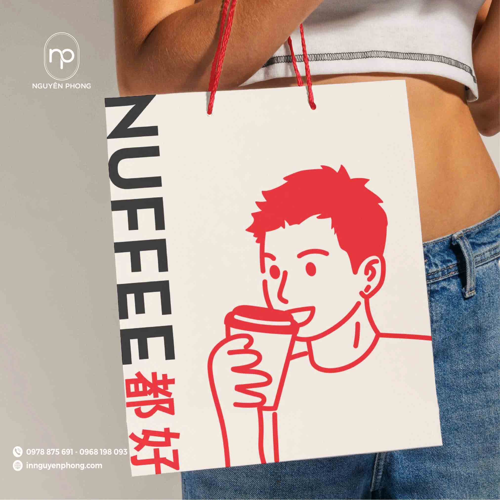 Mẫu túi giấy đựng cà phê cá tính 