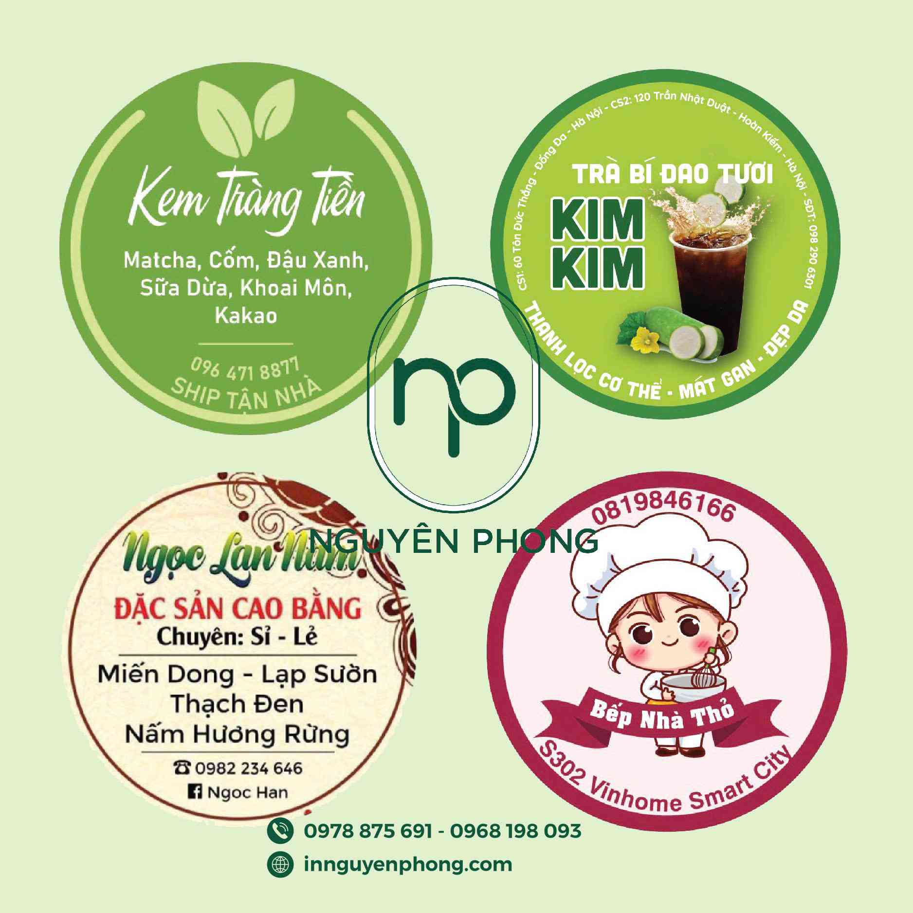 Mẫu in tem logo decal thương hiệu 