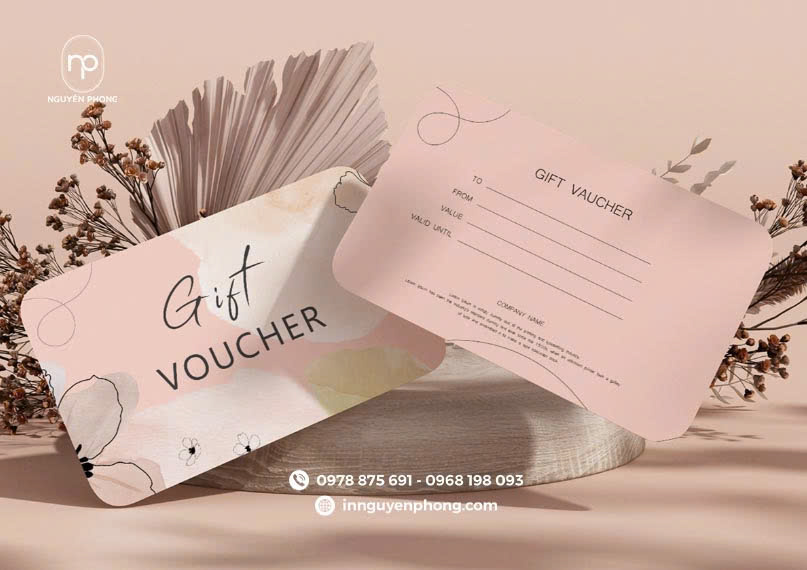 Một thiết kế voucher hình thức thu thập thông tin 