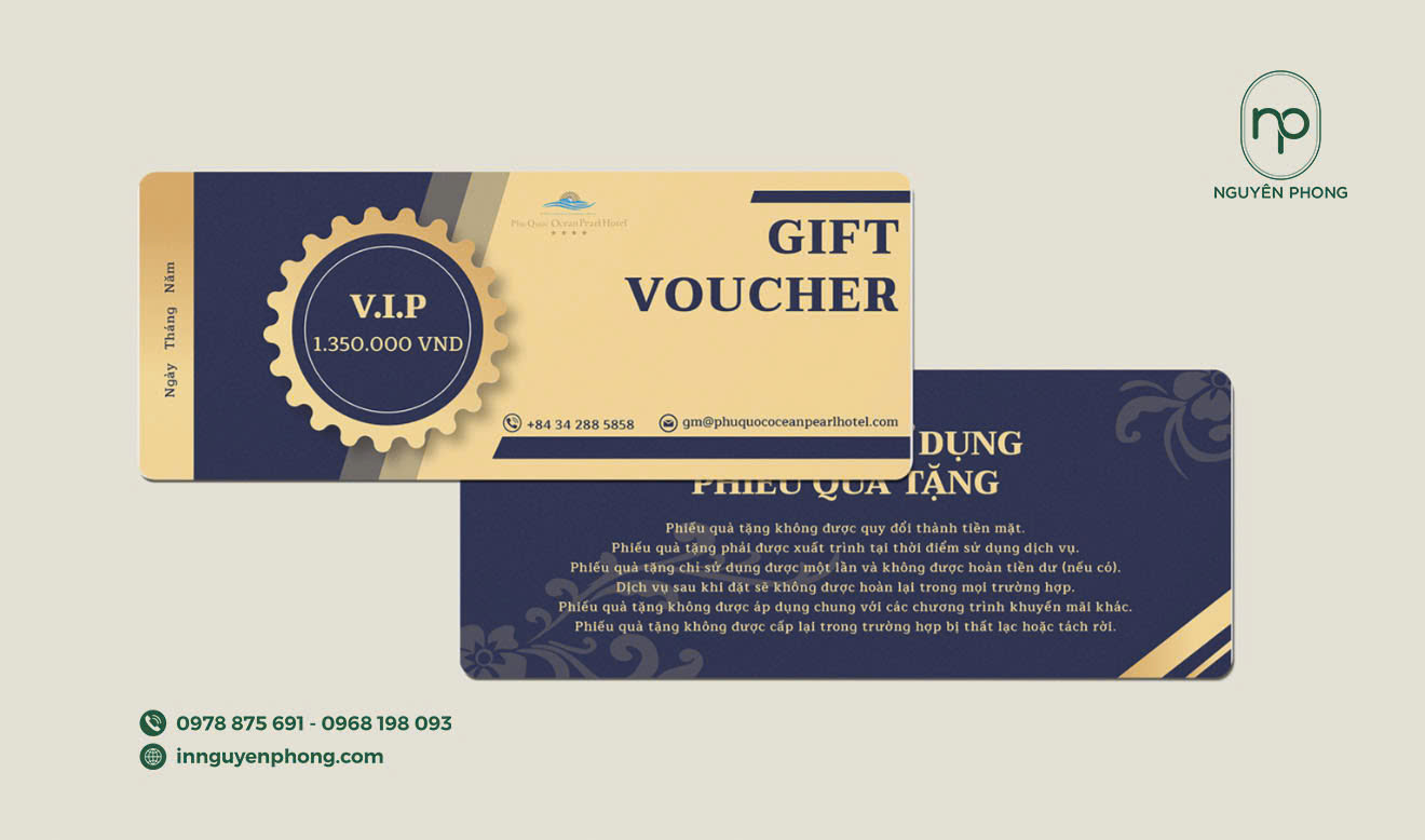 Một thiết kế voucher cao cấp