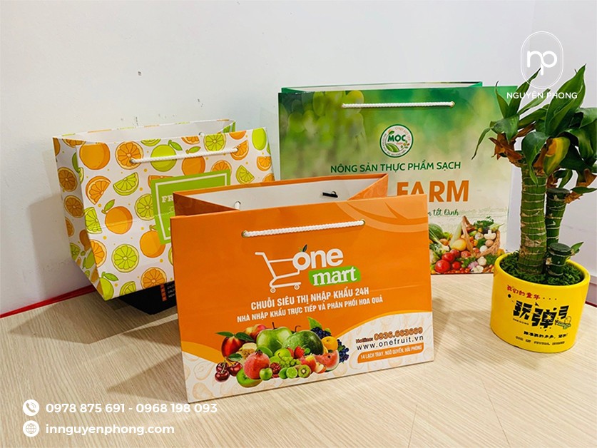 Túi đựng hoa quả sạch bằng giấy Ivory